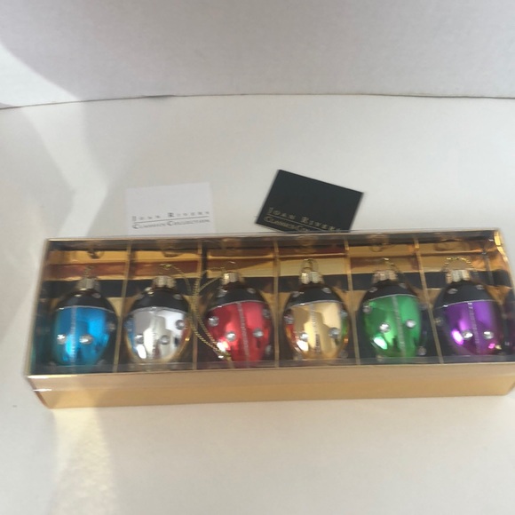 Joan Rivers Holiday Joan Rivers 6 Handpainted Mini Egg Ornaments